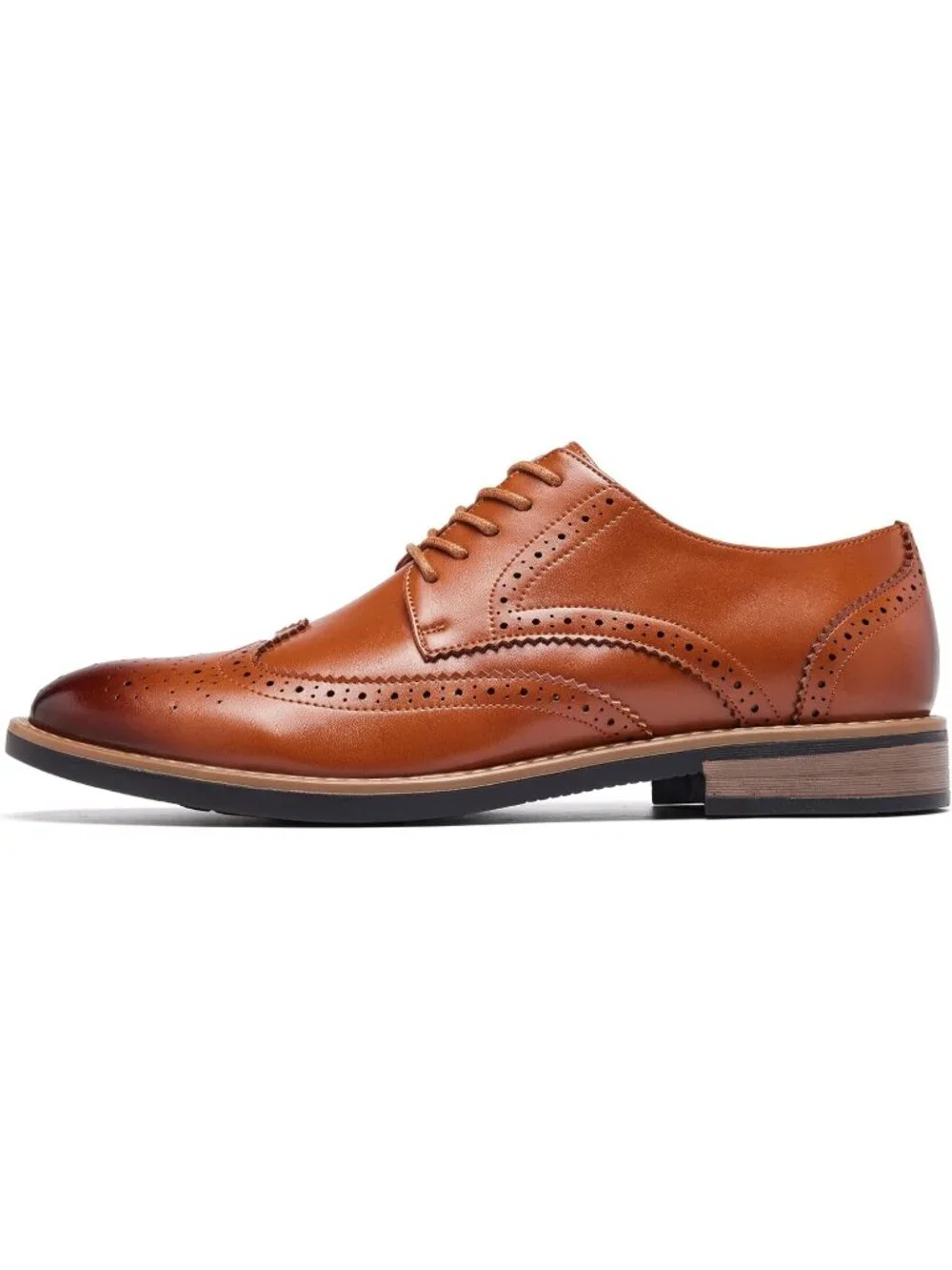 Men's Brown Classic Formal Business Lace Up Comfort Oxford Dress Shoes